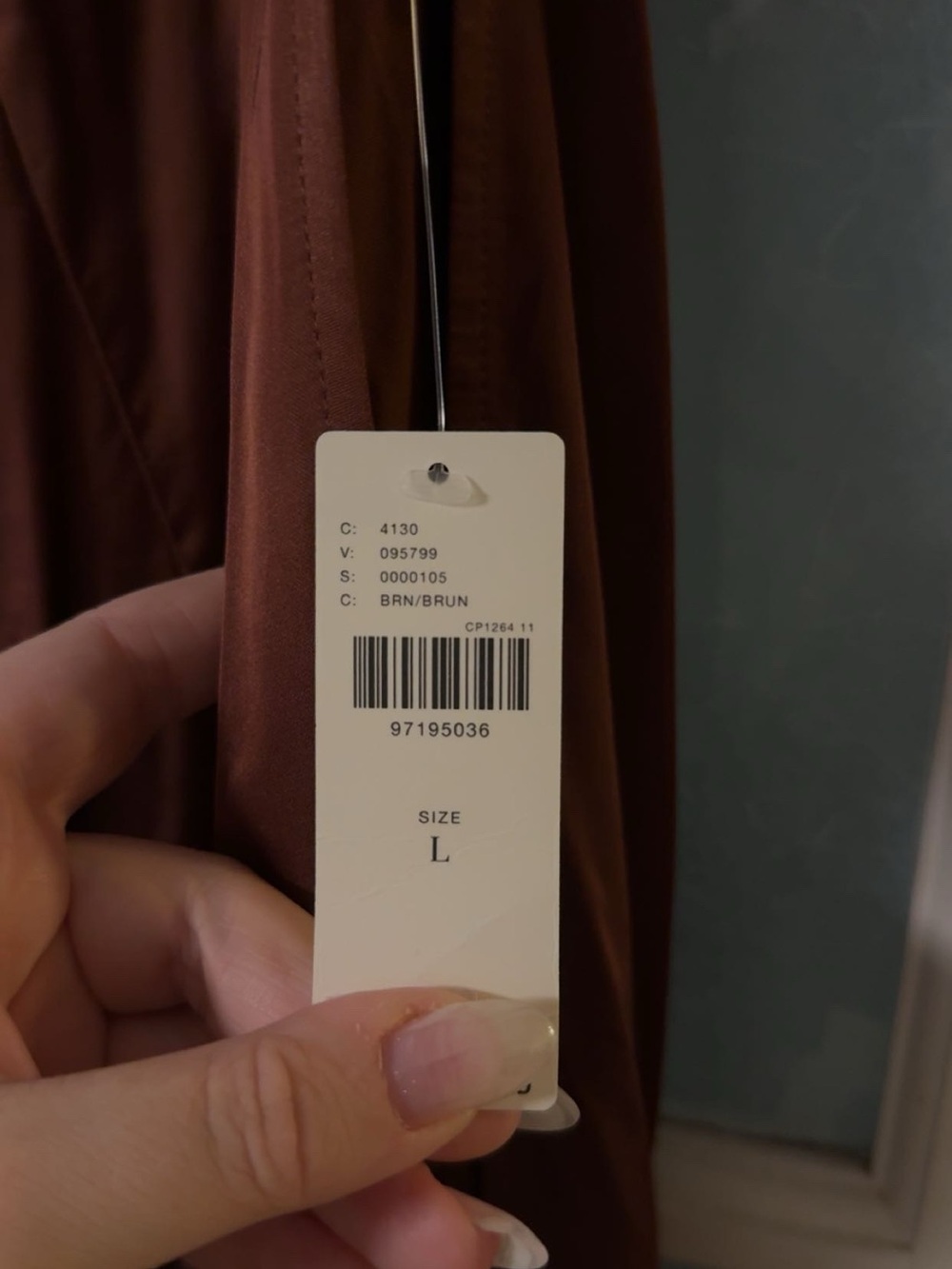 Anthropologie One-Shoulder Chocolate Brown Mini Dress - Picture 5 of 6